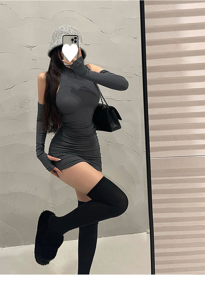 Spring Sexy Turtleneck New Halter Hip Skirt For Women-Women's Outerwear 2023-Zishirts