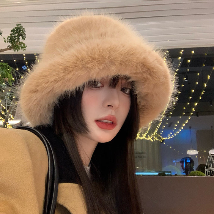 High-end Face-looking Small Warm Ear Protection Mink Hat For Women-Women's Outerwear 2023-Zishirts