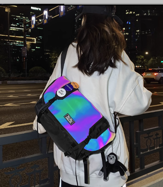 Reflective Japanese Large Capacity Student Shoulder Crossbody Bag-Women's Bags-Zishirts