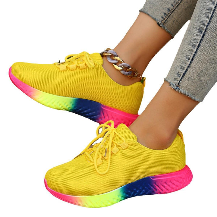 Women's Plus Size Rainbow Low Stretch Pumps-Womens Footwear-Zishirts