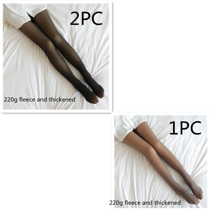 Fake Translucent Plus Size Leggings Fleece Lined Tights Fall And Winter Warm Fleece Pantyhose Women Fleece Lined Pantyhose Thermal Winter Tights-Women's Outerwear 2023-Zishirts