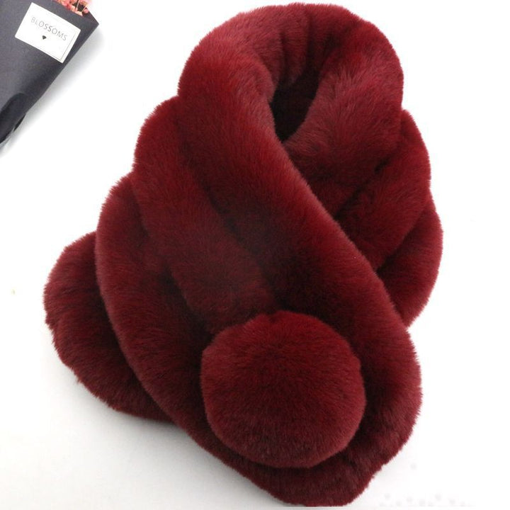 Rabbit Fur Scarf Female Winter Korean-Scarves & Wraps-Zishirts