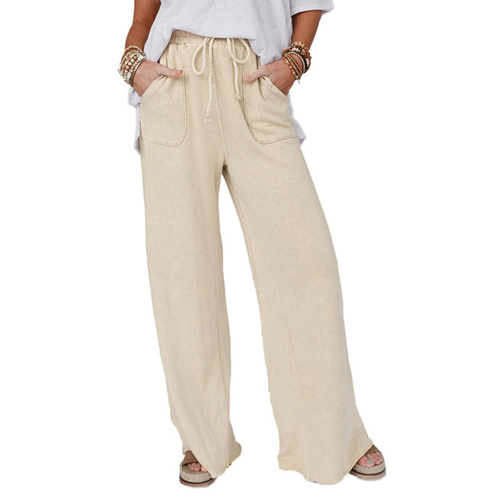 New Washed Drawstring Casual Pants For Women-Suits & Sets-Zishirts