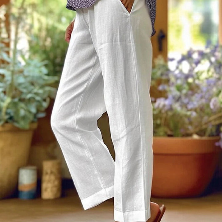 Women's Loose And Simple Solid Color Fashion Casual Pants Straight-leg Trousers-Suits & Sets-Zishirts