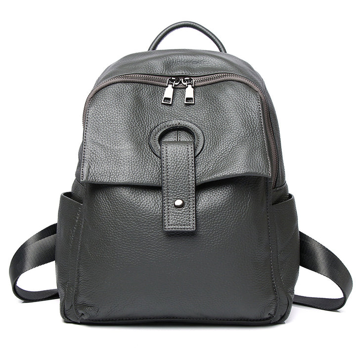 Women's Genuine Leather Fashion Large Capacity Shoulder Backpack-Women's Bags-Zishirts