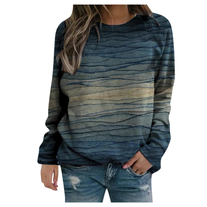 Rendering 3D Digital Printing Long Sleeve Loose Round Neck Sweater-Womens 2024 March-Zishirts