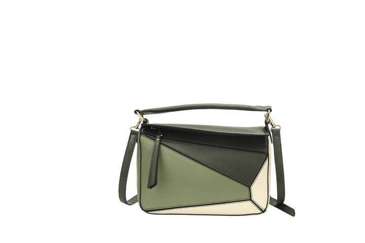 Contrast Color Geometric Shoulder Bag For Women-Women's Bags-Zishirts