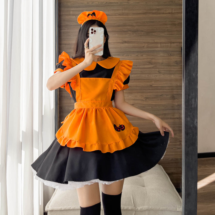 Halloween Embroidered Polyester Maid Outfit-Women's Outerwear 2023-Zishirts