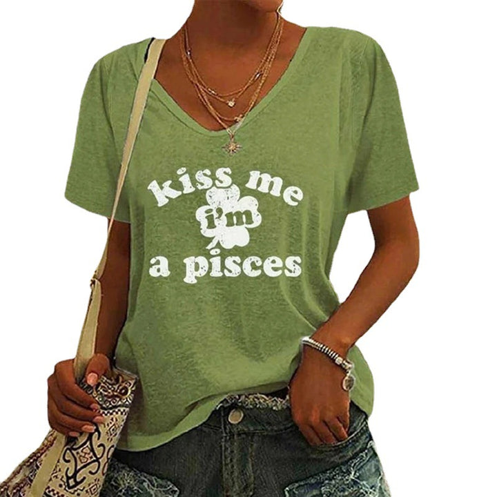 3D Digital Printed Sexy V-neck Women's T-shirt-Blouses & Shirts-Zishirts