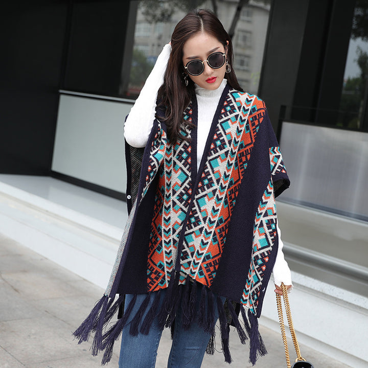 Women's Fashionable And Warm Woolen Shawl Scarf-Scarves & Wraps-Zishirts