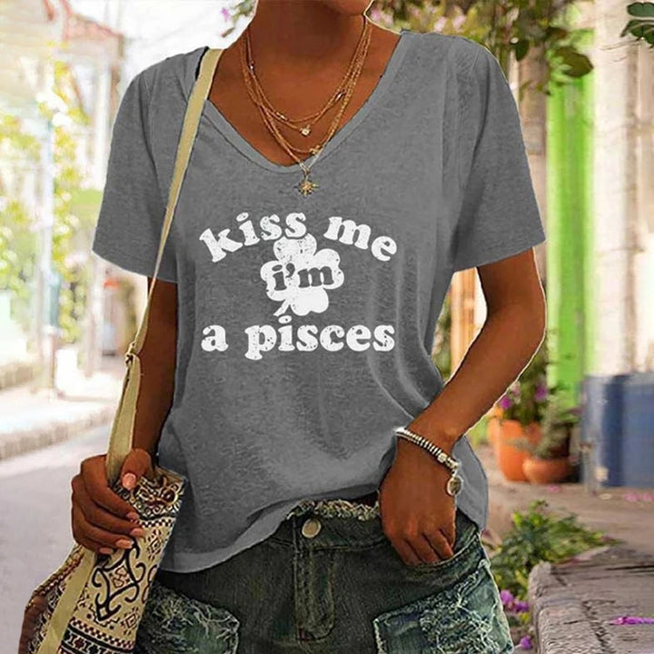 3D Digital Printed Sexy V-neck Women's T-shirt-Blouses & Shirts-Zishirts