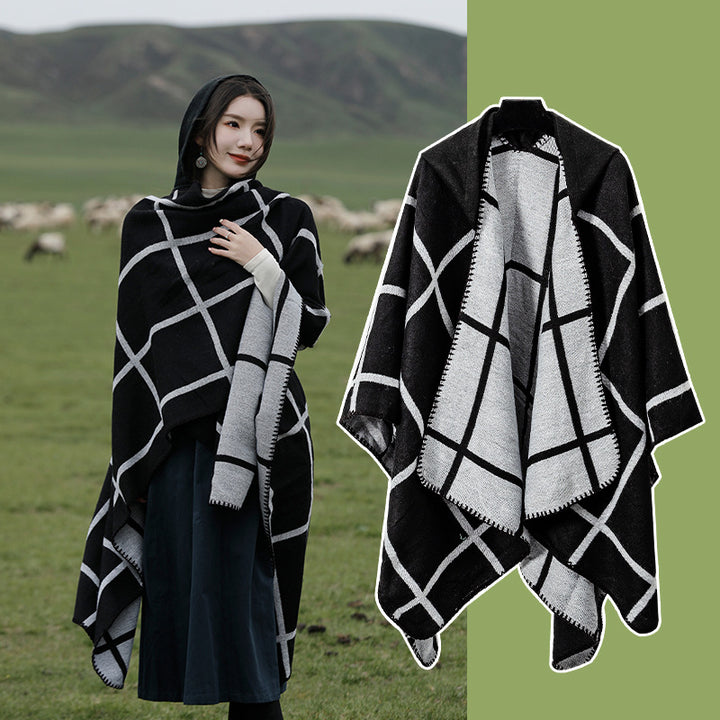 Ethnic Style Outdoor Grassland Desert Shawl-Scarves & Wraps-Zishirts