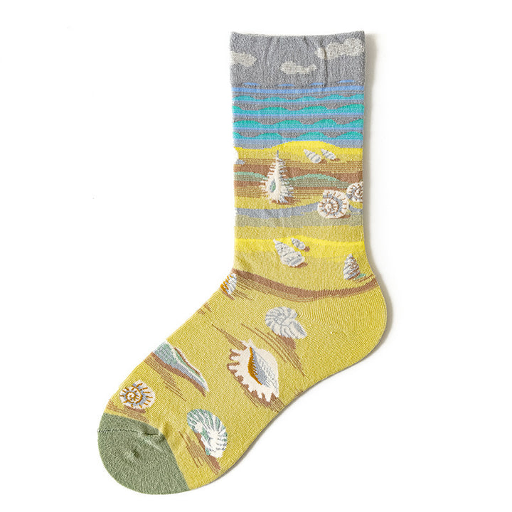 Women's Mid-calf Autumn And Winter 100 Cotton Socks-Womens 2024 March-Zishirts