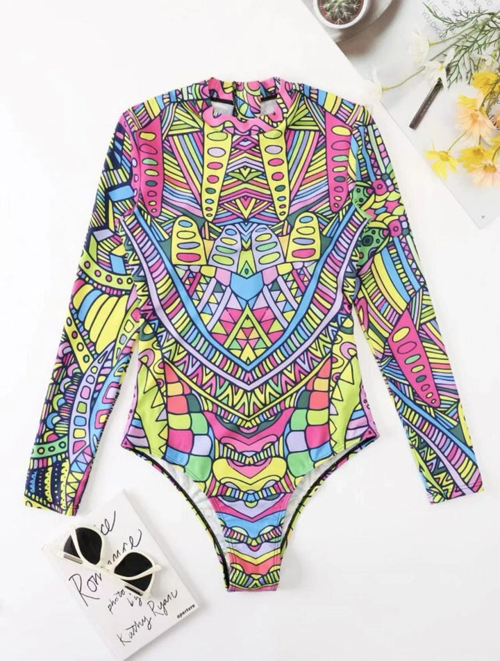 2023 New One-piece Printed Swimsuit-Womens 2024 March-Zishirts