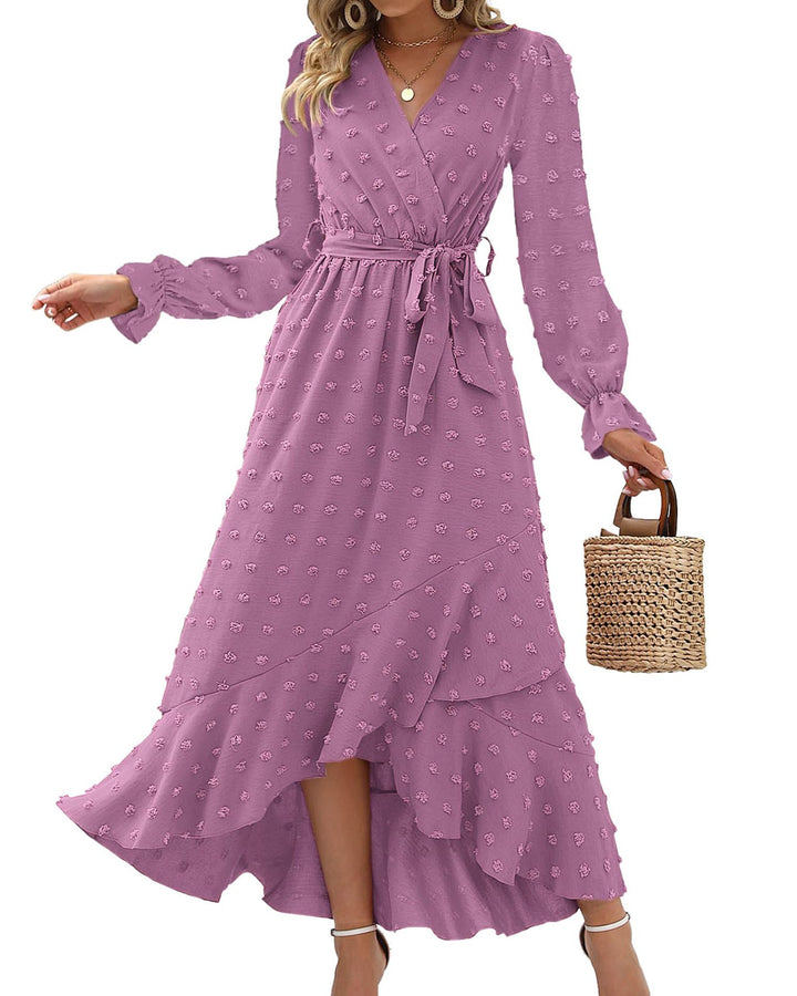 Women's Polka Dot Long Sleeve Dress Party-Women's Outerwear 2023-Zishirts