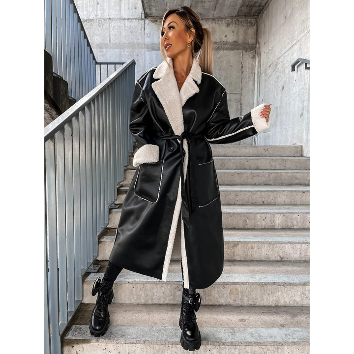 Autumn And Winter New Leisure Leather Thickened Trench Coat-Jackets-Zishirts