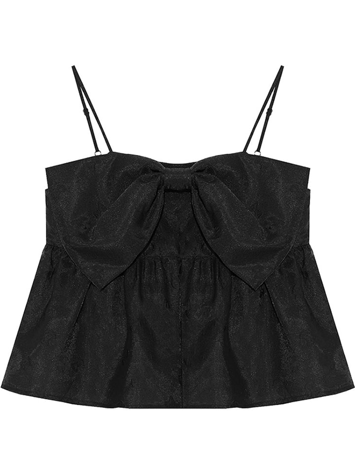 Small Black Camisole Vest Women's Summer Outer Wear-Blouses & Shirts-Zishirts