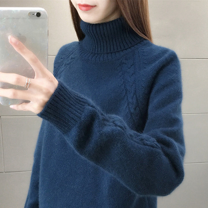 Women's Turtleneck Pullover Japanese Style-Suits & Sets-Zishirts