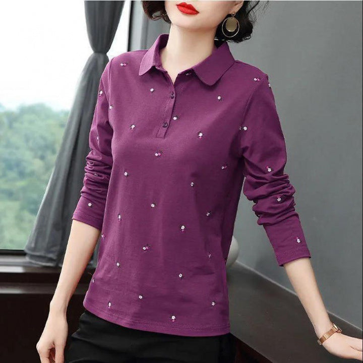 Women's Fashion Personality Polo Top-Blouses & Shirts-Zishirts