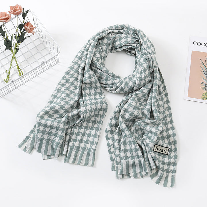 Women's Fashion Casual Cashmere Plaid Scarf-Scarves & Wraps-Zishirts