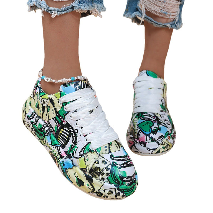 Hand-painted Shoes Women's Platform Casual Shoes Painted Sports-Womens Footwear-Zishirts