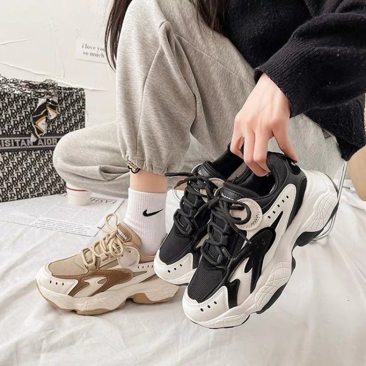 Autumn And Winter New Women's Colorblock Sneakers-Womens Footwear-Zishirts