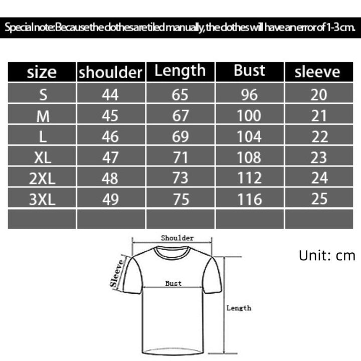 3D Digital Printing Casual Round Neck Short Sleeves-Womens 2024 March-Zishirts