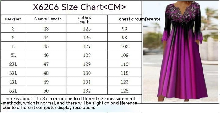 Three-quarter Sleeve V-neck Buttons Pleating Women's Clothing Dress-Womens 2024 March-Zishirts