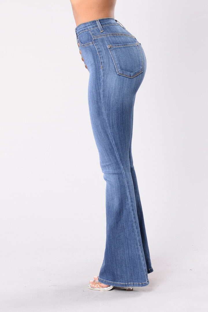 Popular Slim Fit High Waist Package Hip Denim Bell-bottom Pants-Woman Jeans-Zishirts