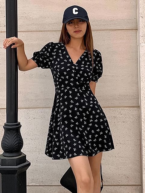 Women's Fashion Elegant Floral Dress-Lady Dresses-Zishirts