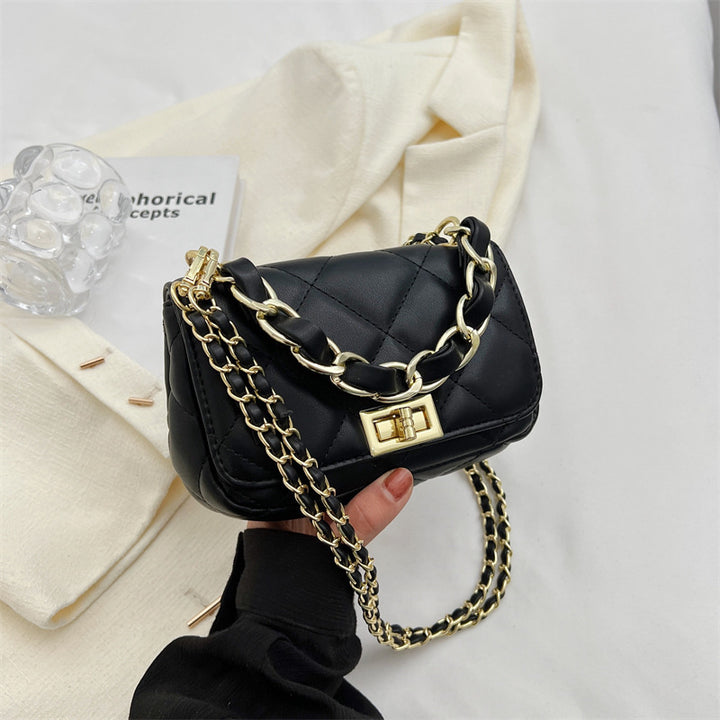 Simple Rhombus Chain Fashion High Sense Small Square Bag-Women's Bags-Zishirts