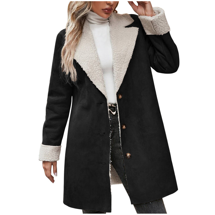 Long Sleeve Lapel Thickening Plush Coat-Jackets-Zishirts