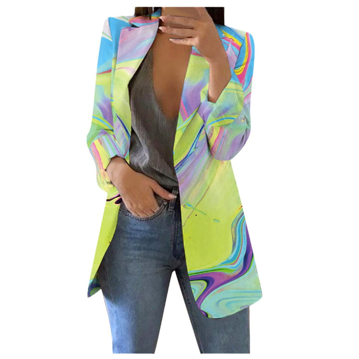 Colorful Suit Versatile Short Coat Fashion Personalized Ladies-Jackets-Zishirts