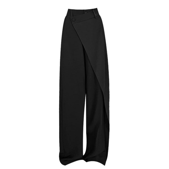 Irregular Stitching Straight-leg Trousers Women's Spring And Autumn Design-Women's Outerwear 2023-Zishirts