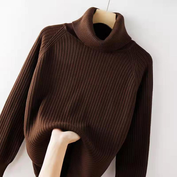 Turtleneck Bottoming Shirt Oversized Knit Sweater-Women's Outerwear 2023-Zishirts