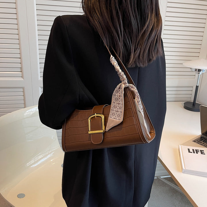 High Sense Special-interest Design Spring Versatile Fashion One Shoulder Underarm Baguette Bag-Women's Bags-Zishirts