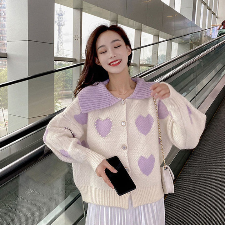 Women's Sweet And Lovely Long-sleeved Sweater Coat-Sweaters-Zishirts