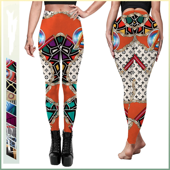 Women's Personalized Printed Yoga Fitness Leggings-Suits & Sets-Zishirts