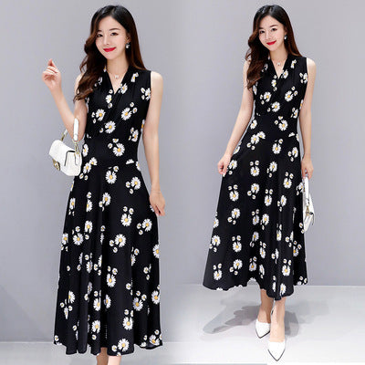 New Long Middle-aged Mom's Summer Clothes Fairy Dress-Lady Dresses-Zishirts