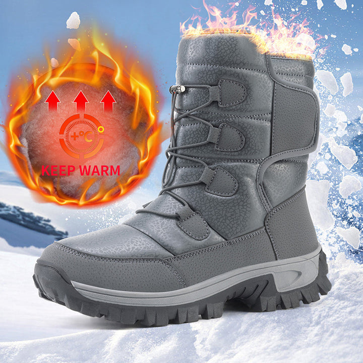 Men And Women Fleece-lined Warm Snow Boots-Womens Footwear-Zishirts