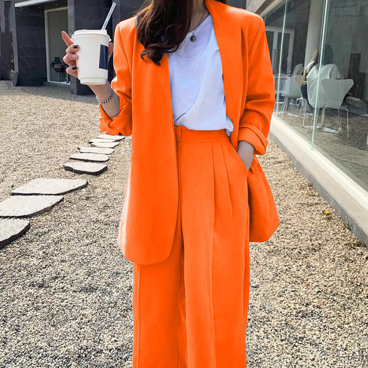 Women's Wide-leg Pants Suit-Suits & Sets-Zishirts