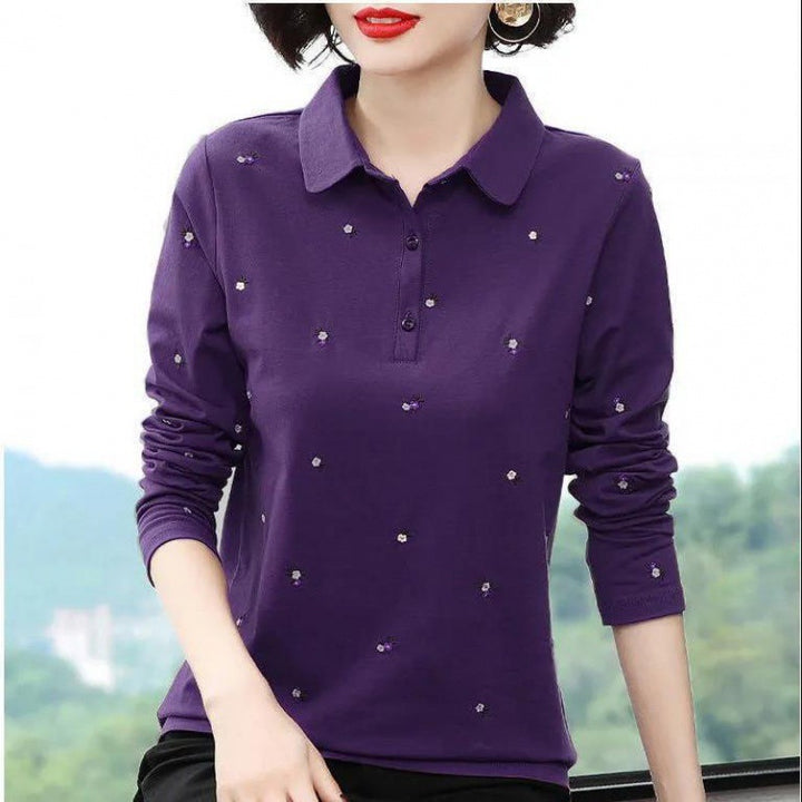 Women's Fashion Personality Polo Top-Blouses & Shirts-Zishirts