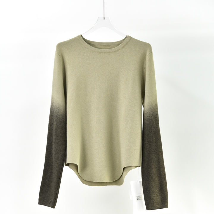 Women's Hanging Dyed Gradient Round Neck Thickened Pullover Sweater-Women's Outerwear 2023-Zishirts