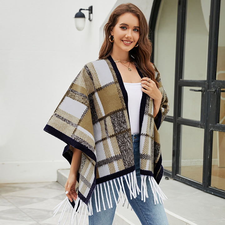 Tassel Cape And Shawl Female-Scarves & Wraps-Zishirts