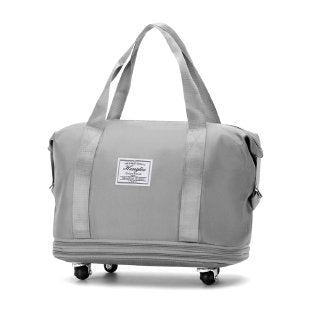 New Universal Wheel Travel Bag With Double-layer Dry And Wet Separation Fitness Yoga Shoulser Bags Sports Fitness Large Capacity Handbag Women-Women's Bags-Zishirts