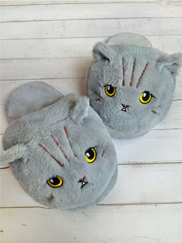 Cute Cartoon Coffee Cat Half Slippers-Womens Footwear-Zishirts