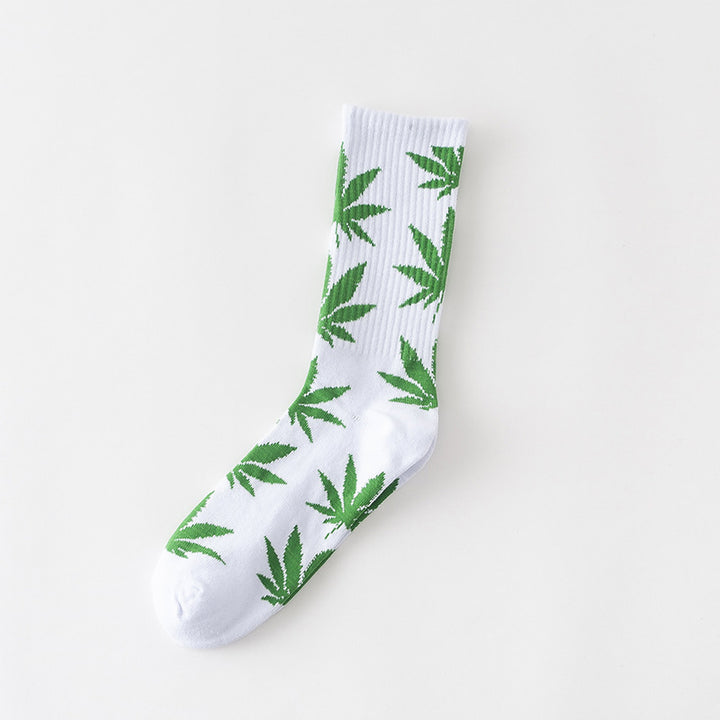 Women's Leaves Are Cotton Middle Tube Socks Thick-Women's Outerwear 2023-Zishirts