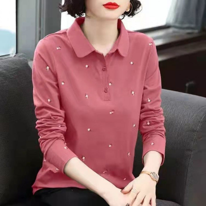 Women's Fashion Personality Polo Top-Blouses & Shirts-Zishirts