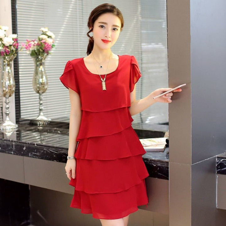 Chiffon Shirt Dress Women's Loose Design-Lady Dresses-Zishirts