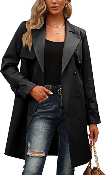 European And American Autumn Women's Double Breasted Fashion Casual Trench Coat-Jackets-Zishirts